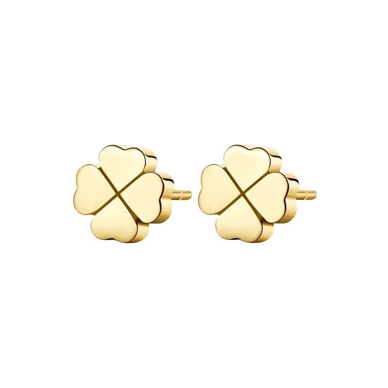 SAgapõ Jemné oceľové náušnice štvorlístky CLICK SCK65 66582869