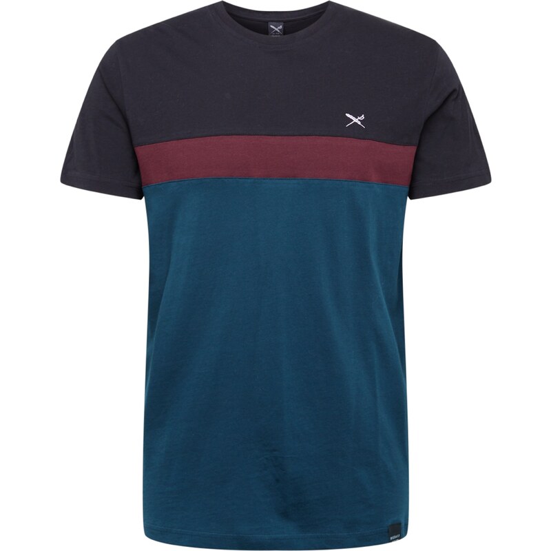 Iriedaily Tričko petrolejová / vínovo červená / čierna 18845703
