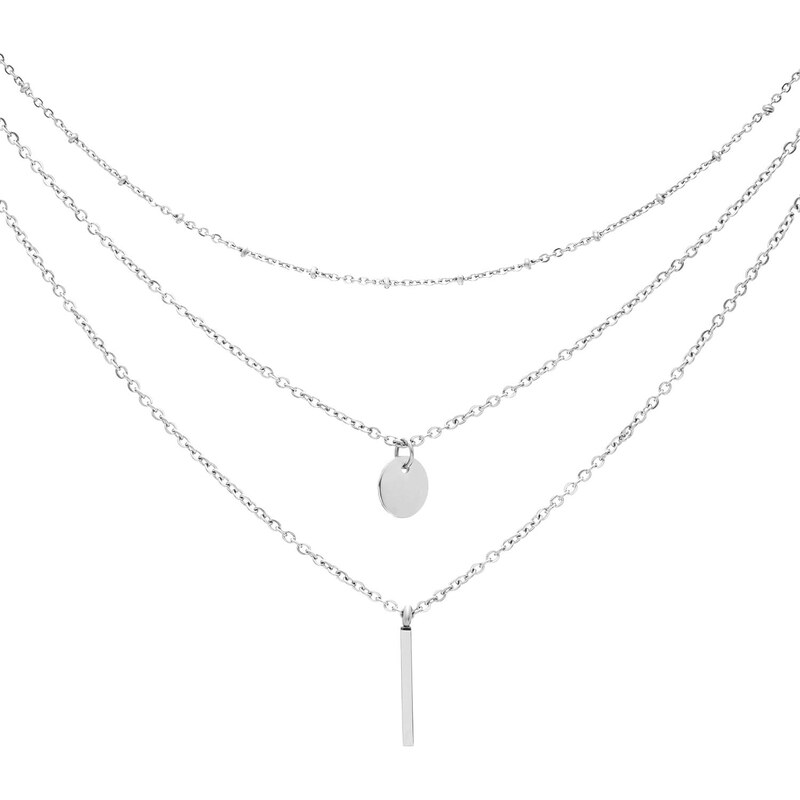 Troli Trojitý oceľový náhrdelník 66589366