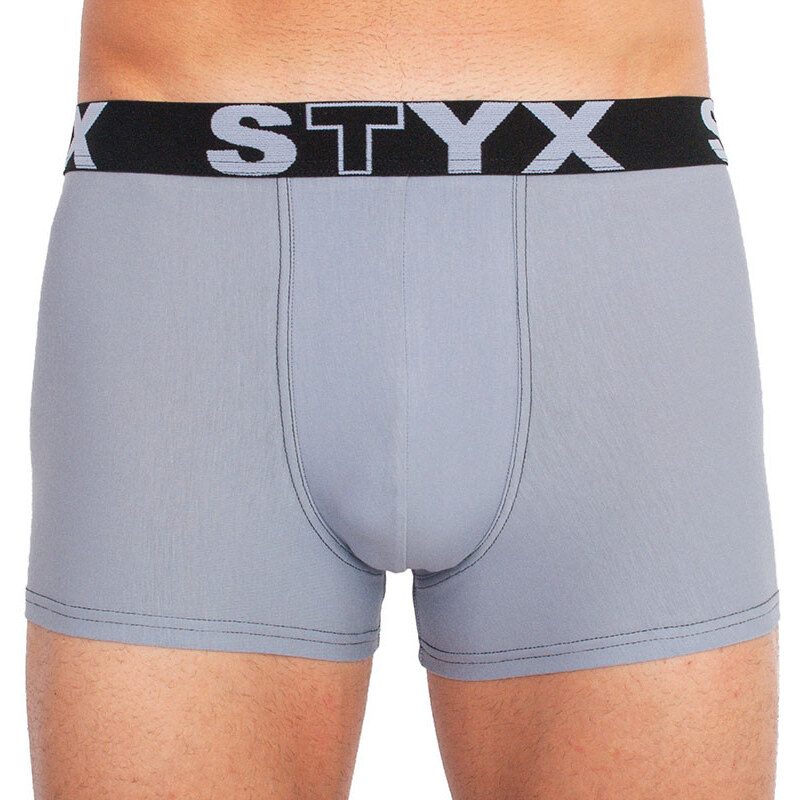 Pánske boxerky Styx športová guma svetlo sivé (G1067) 18757691