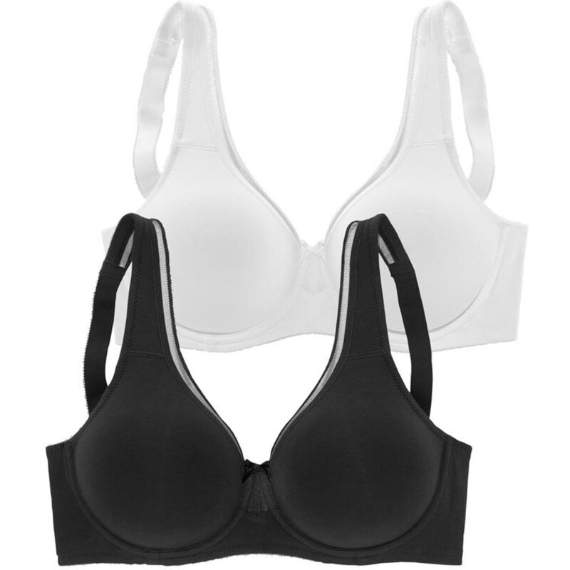 PETITE FLEUR Zmenšujúca podprsenka antracitová / biela 25353454