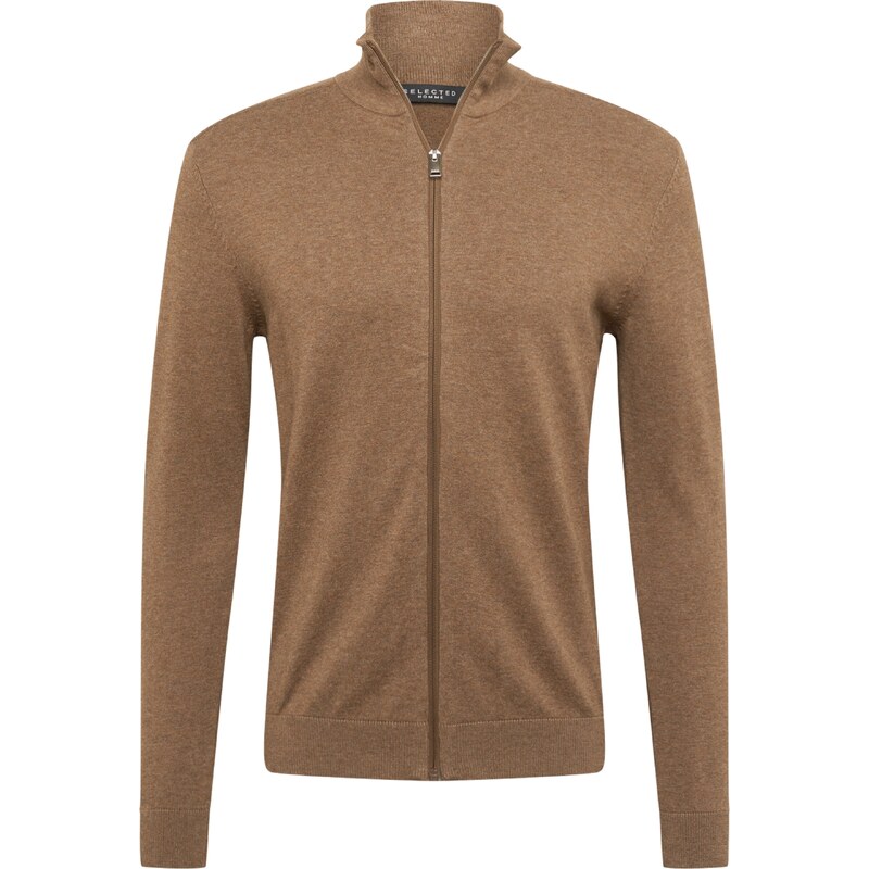 SELECTED Kardigán Berg hnedá melírovaná 18569494