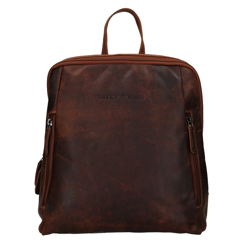 Kožený batoh Greenwood Liam - hnedá 55546831