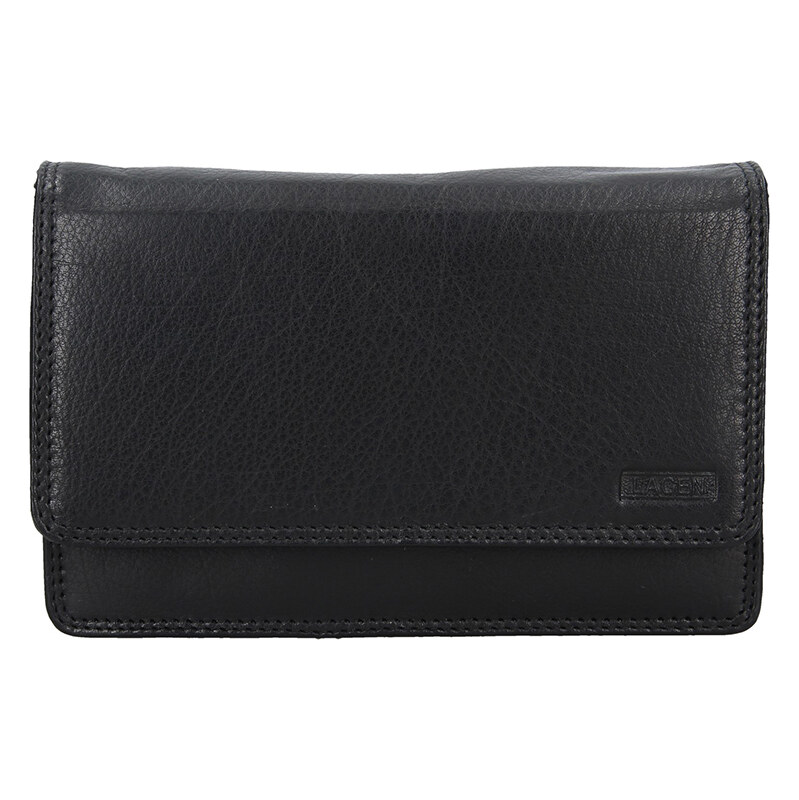 Lagen Pánska kožená etue (dokladovka) E-22035 čierna 68313920