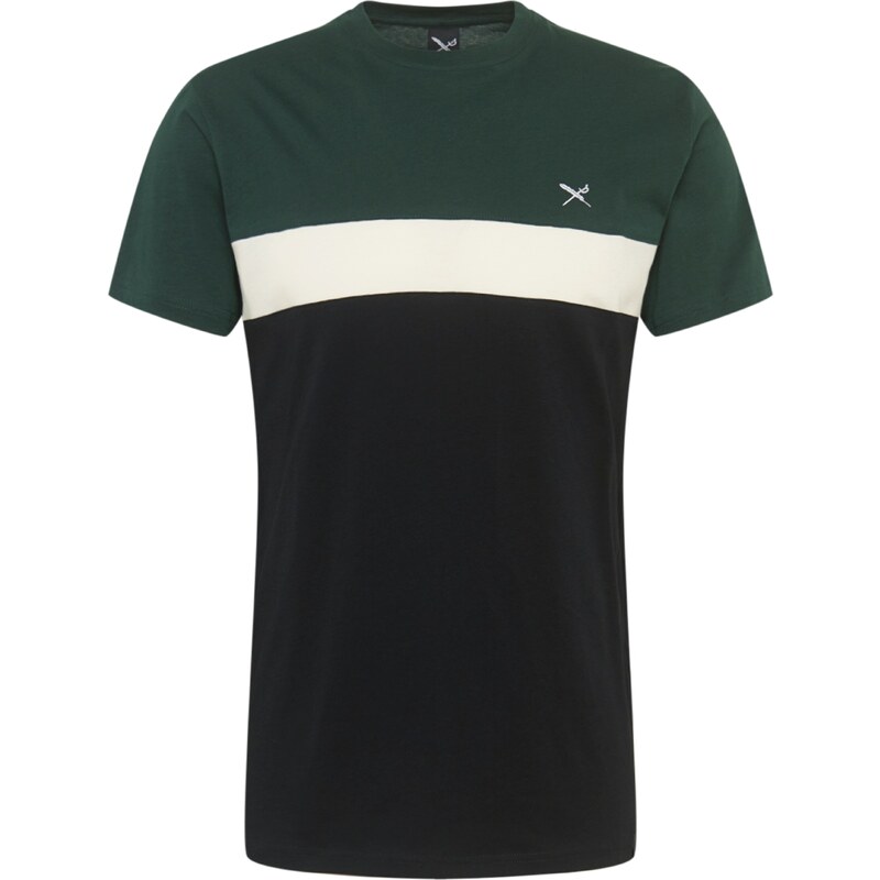 Iriedaily Tričko Court tmavozelená / čierna / biela 18950096