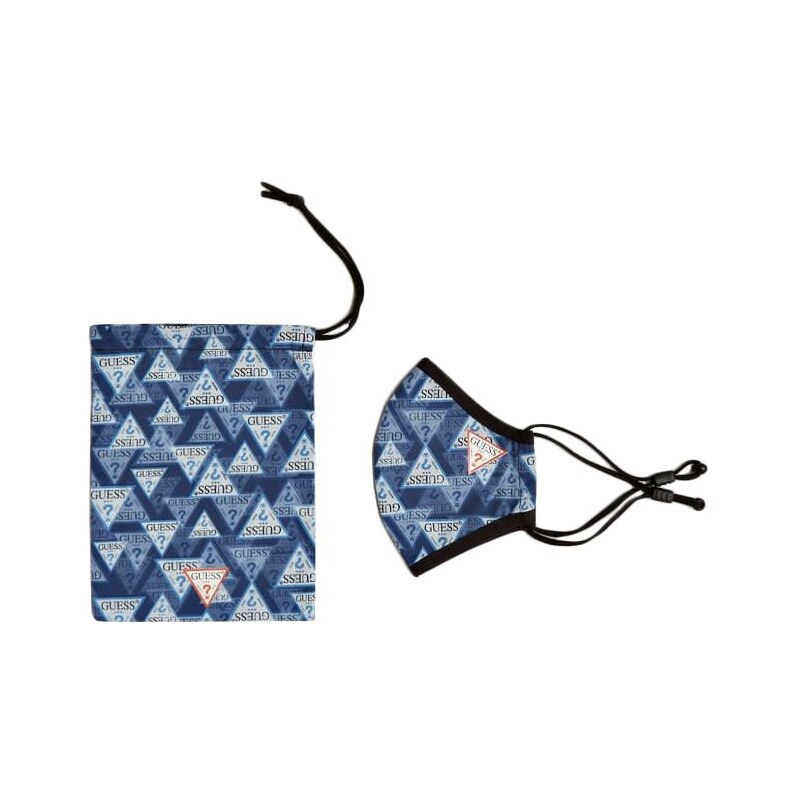 Bavlnená unisex rúško W0YZ14WDXC0-P0TR modrobiela - Guess 18595923