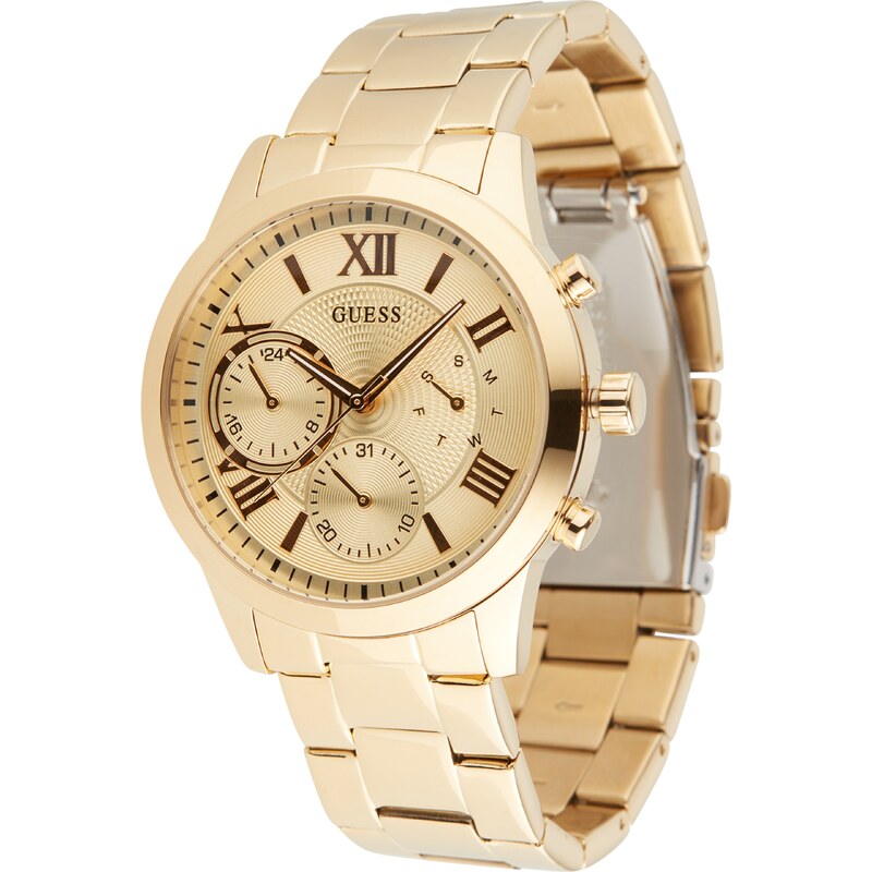 GUESS Analógové hodinky Solar tmavohnedá / zlatá 56877952