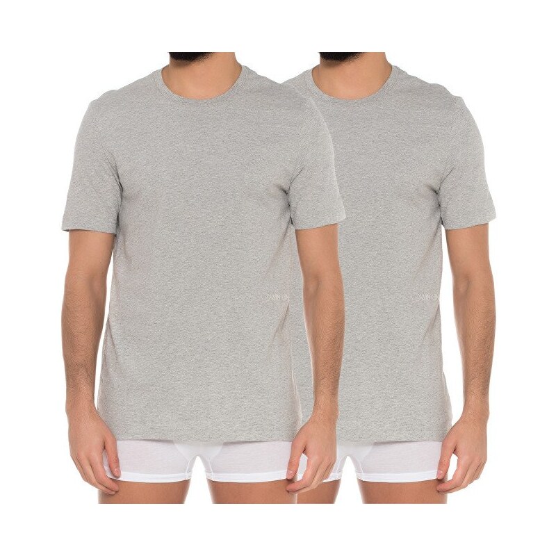 Pánske tričko 2 PACK - Heather NM1686A-080 - Calvin Klein 18597415