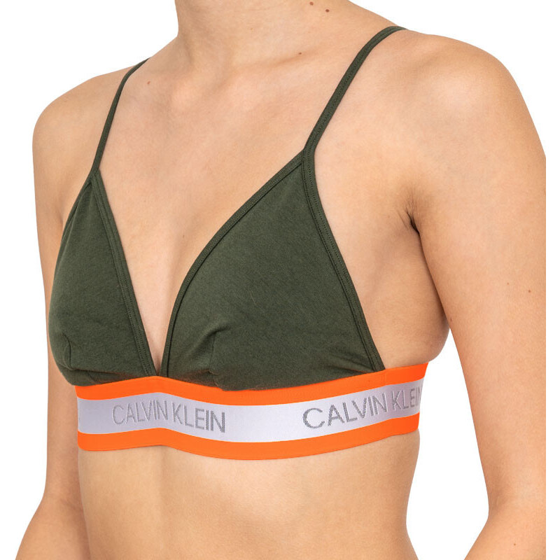 Podprsenka bez kostíc QF5669E-FDX khaki - Calvin Klein 35640947