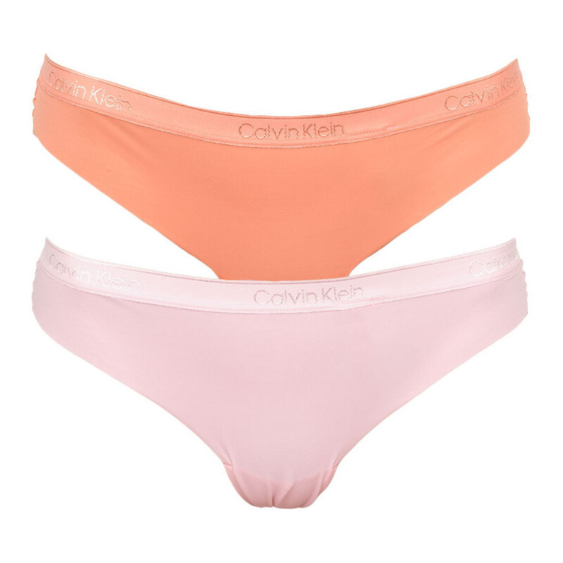 Tangá 2pcs QD3695E-CDJ oranžovoružový - Calvin Klein 35650461