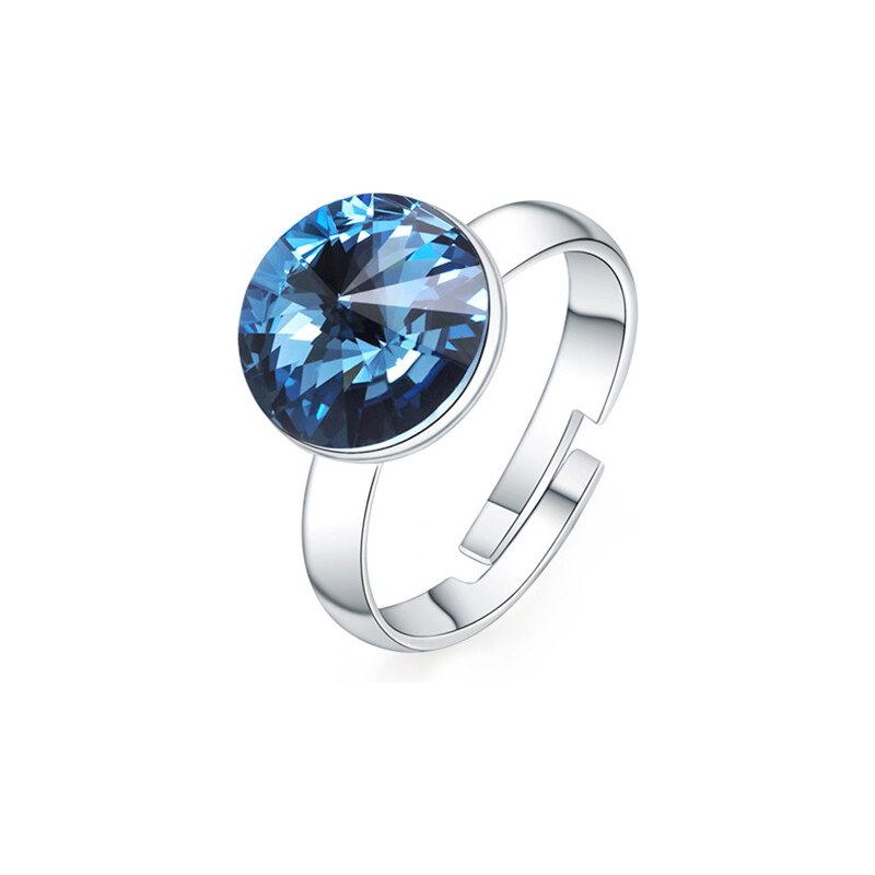 Glory Prsteň okrúhly Swarovski elements Montana blue 020 18598387