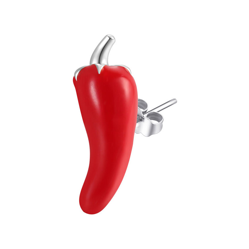 Rosato Strieborná single náušnica Chilli paprička Storie RZO029R 66590686