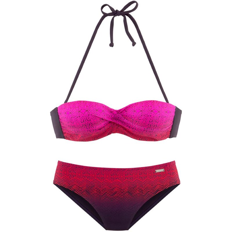 LASCANA Bikiny Iris ružová / červená / čierna 54229395
