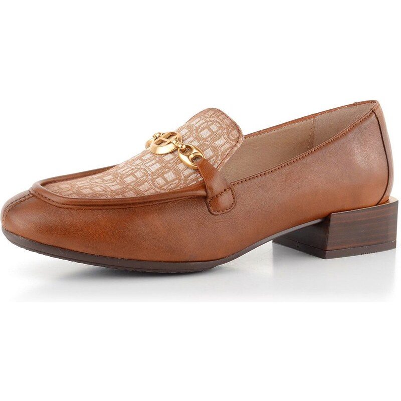 Hispanitas elegantné mokasíny vytkávané hnedé HI00883 66061193