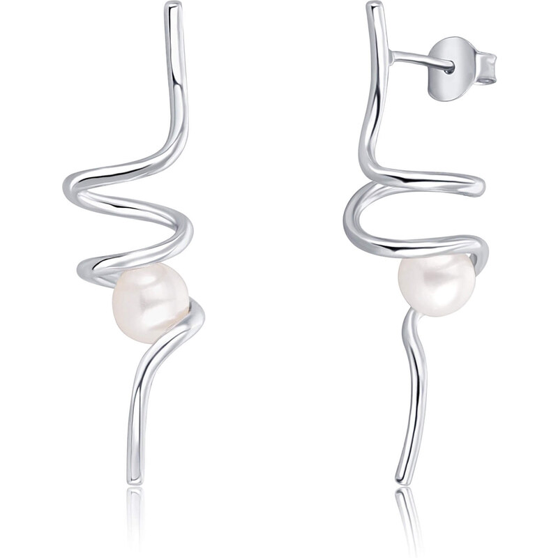 JwL Luxury Pearls Dlhé strieborné náušnice s perlou JL0620 67329278