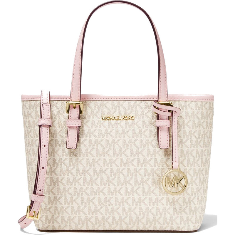 Michael Kors Jet Set Travel Extra-Small Logo Top-Zip Tote Bag Powder 67545255