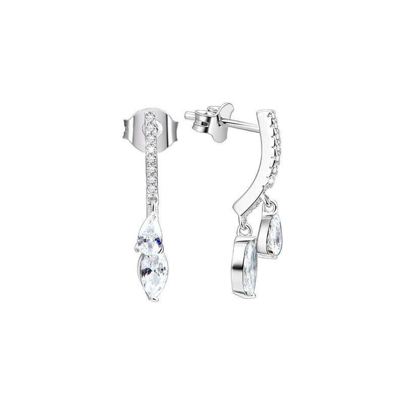 Beneto Strieborné náušnice s kryštálmi AGUP1150 66595017