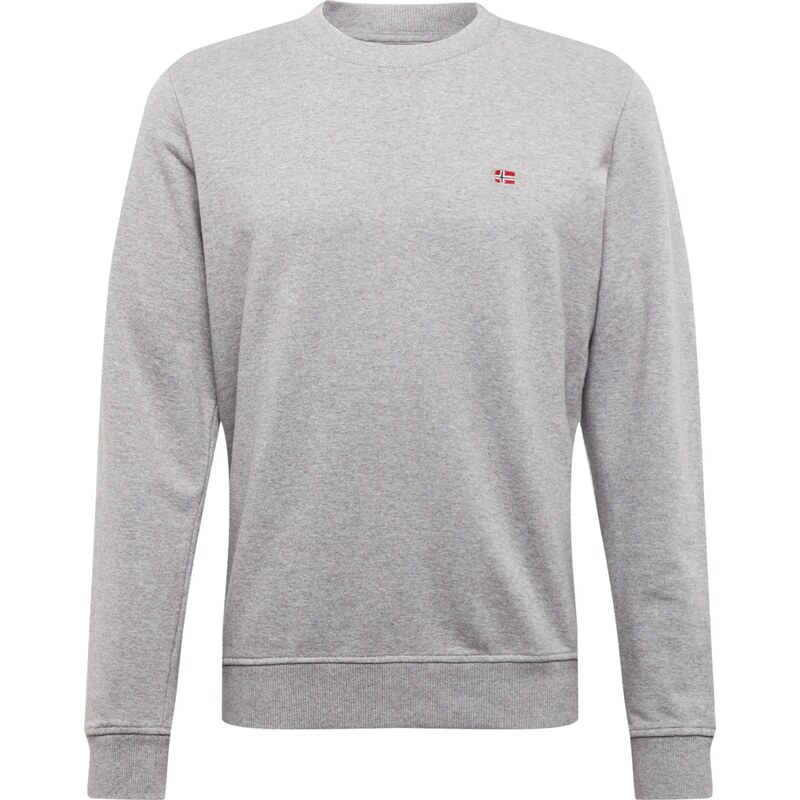 NAPAPIJRI Mikina Balis námornícka modrá / sivá melírovaná / červená / 19762279