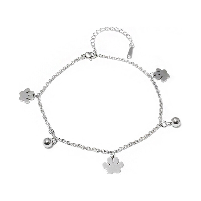 BEMI Design Dámsky náramok na nohu z chirurgickej ocele labka S1026040 18705789