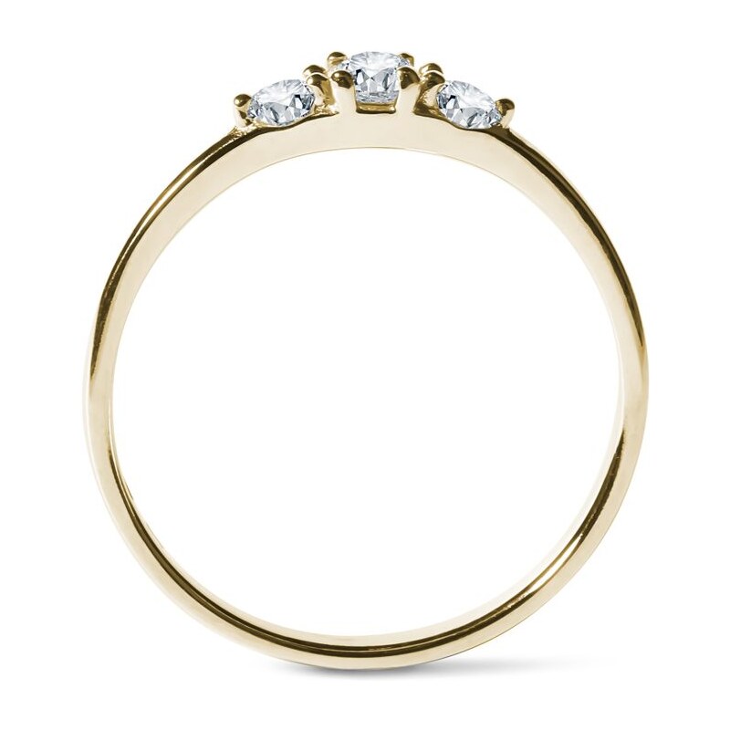Zlatý diamantový prsteň KLENOTA K0295013