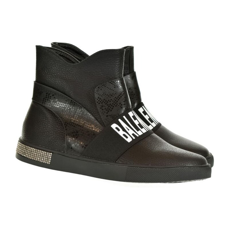 Detské čierne čižmy BESSKY CASSANDRA 18811103