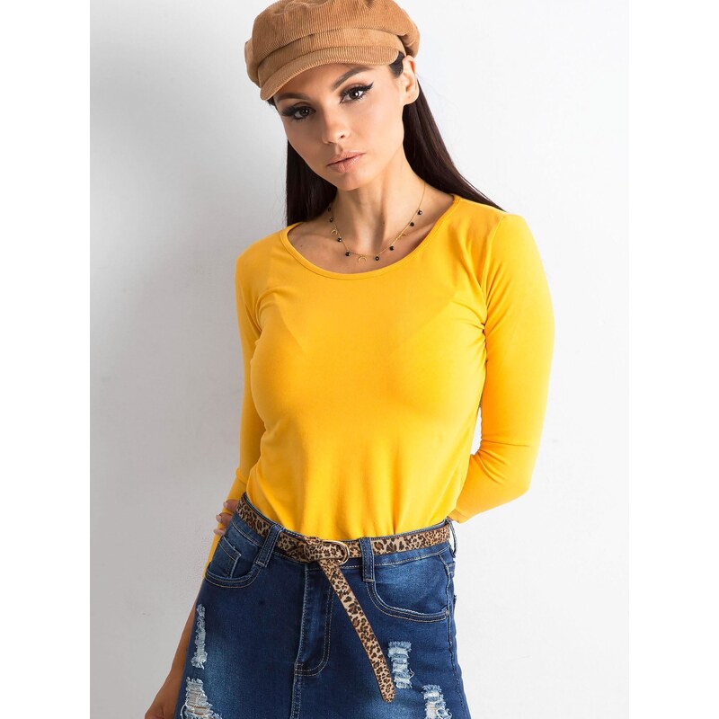 BASIC Feel Good Blouse-RV-BZ-4690.68-dark yellow 64681822