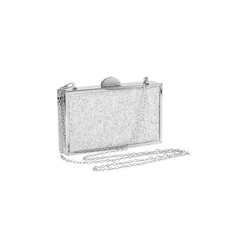 E-shop Clutch trblietavá kabelka HEINE, strieborná