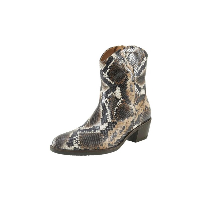 E-shop Kožené cowboy topánky GABOR, čierno-hnedé