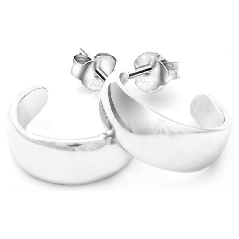 Beneto Úchvatné strieborné náušnice kruhy AGUP196 66593002