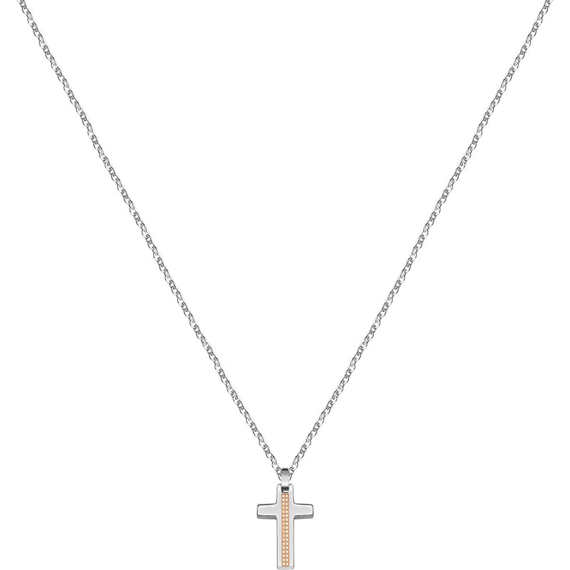 Morellato Pánsky oceľový náhrdelník s krížikom Motown SALS44 66590321