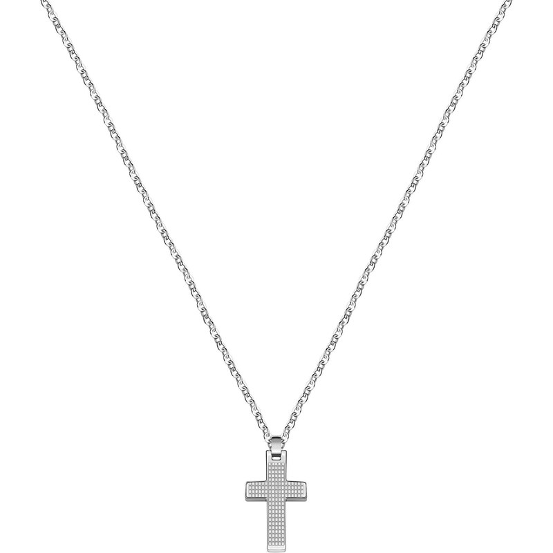 Morellato Pánsky oceľový náhrdelník s krížikom Motown SALS45 66588999