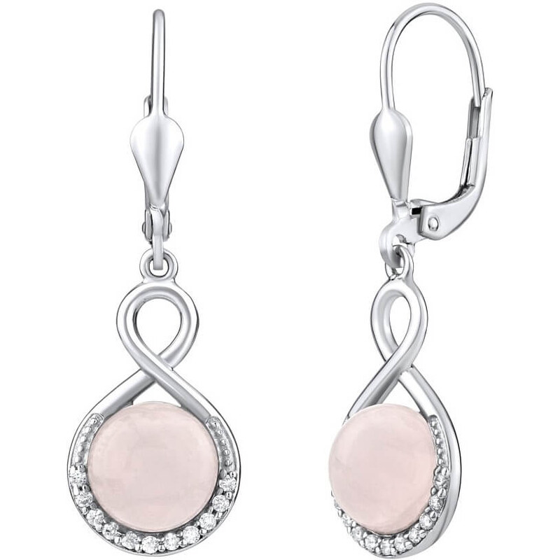 Silvego Strieborné náušnice s prírodným ruženínom JST14710RQ 66591646