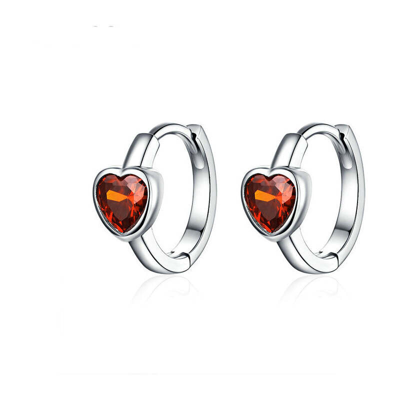 Olivie Strieborné kroužky ČERVENÉ SRDCE 4277 18932873