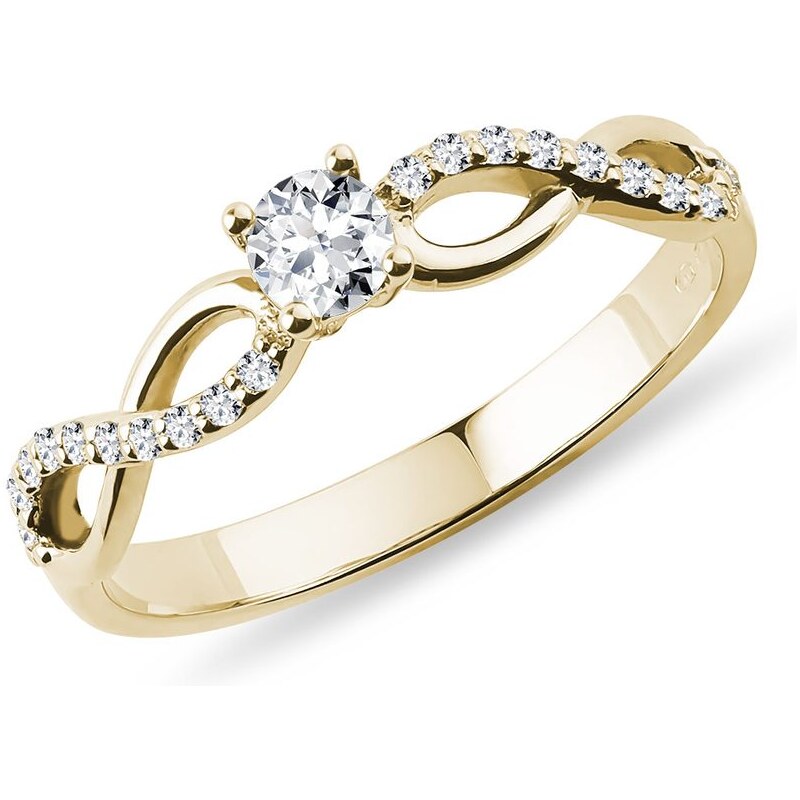 Zásnubný diamantový prsteň KLENOTA K0400013