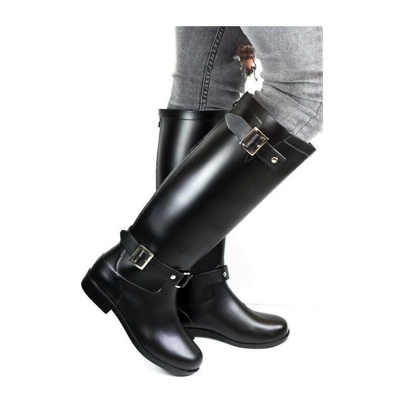 LIN Dámske čierne gumáky GISELLE 18945364