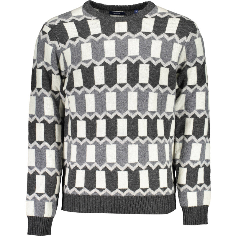 Pánsky sivý vzorovaný sveter GANT 64702961