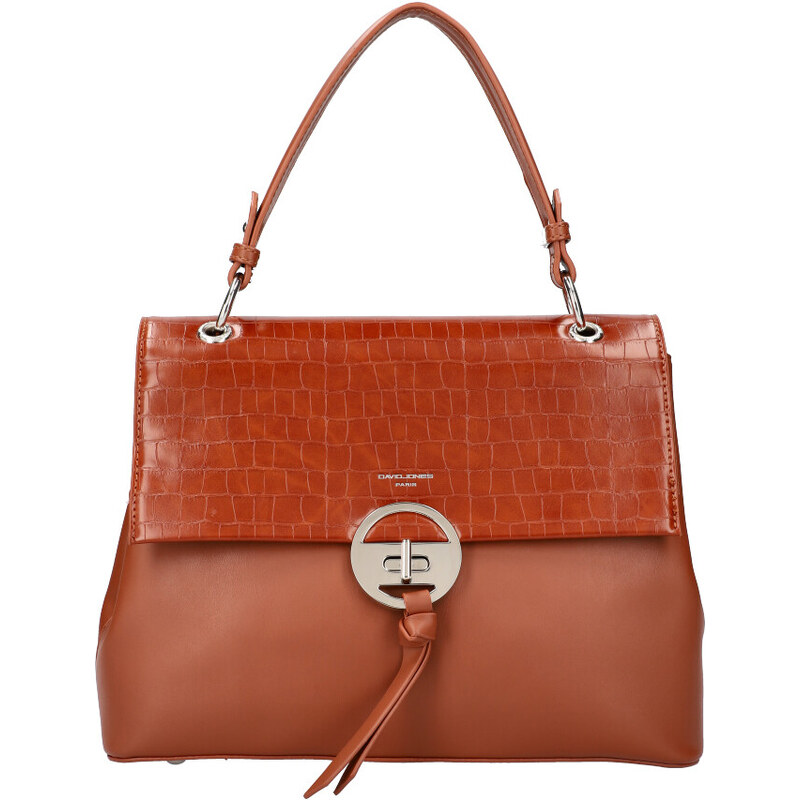 DAVID JONES Hnedá dámska kroko kabelka 6447-1 18963954