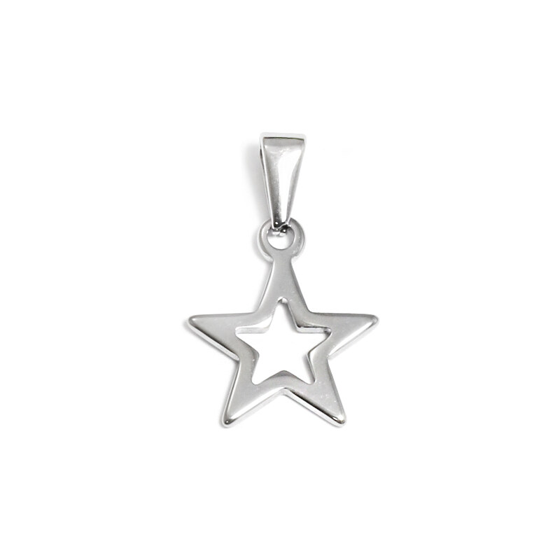 BM Jewellery Prívesok hviezda 2 cm z chirurgickej ocele S10996015 19421447