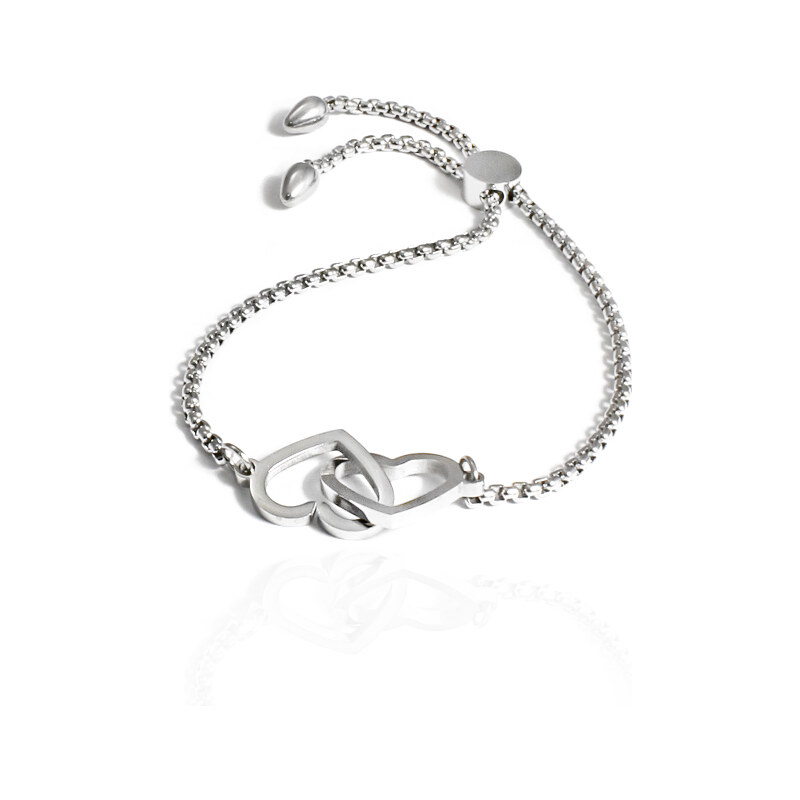 BM Jewellery Dámsky sťahovací náramok srdce z chirurgickej ocele 19421424