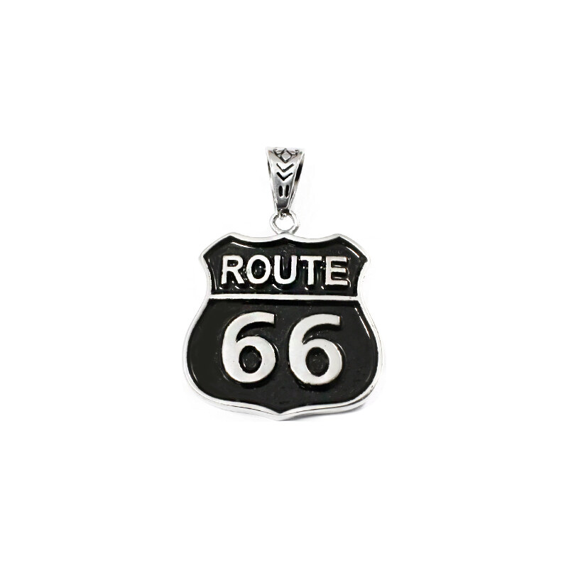 BM Jewellery Prívesok Route 66 3,8 cm z chirurgickej ocele S11009080 19421460