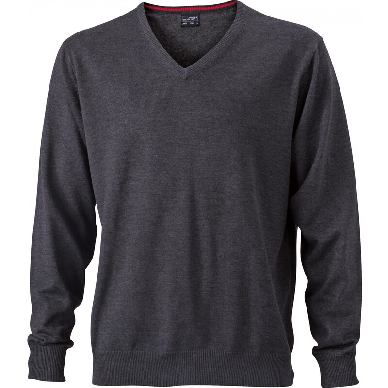 Daiber James & Nicholson Pánský bavlněný svetr s výstřihem do V James 31693892