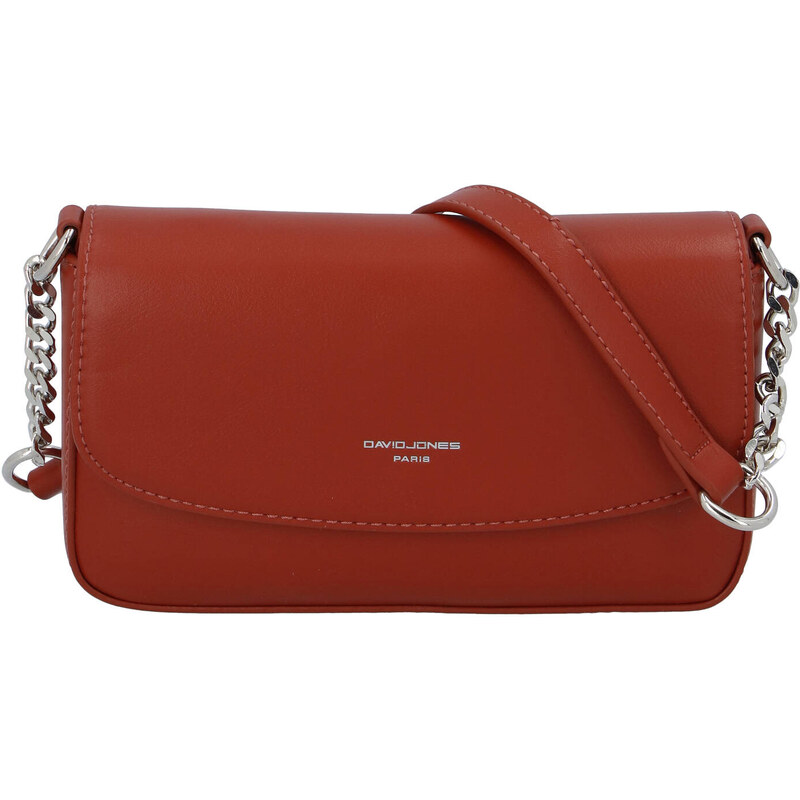 Dámska crossbody kabelka tehlovo červená - David Jones Tallma červená 64203894