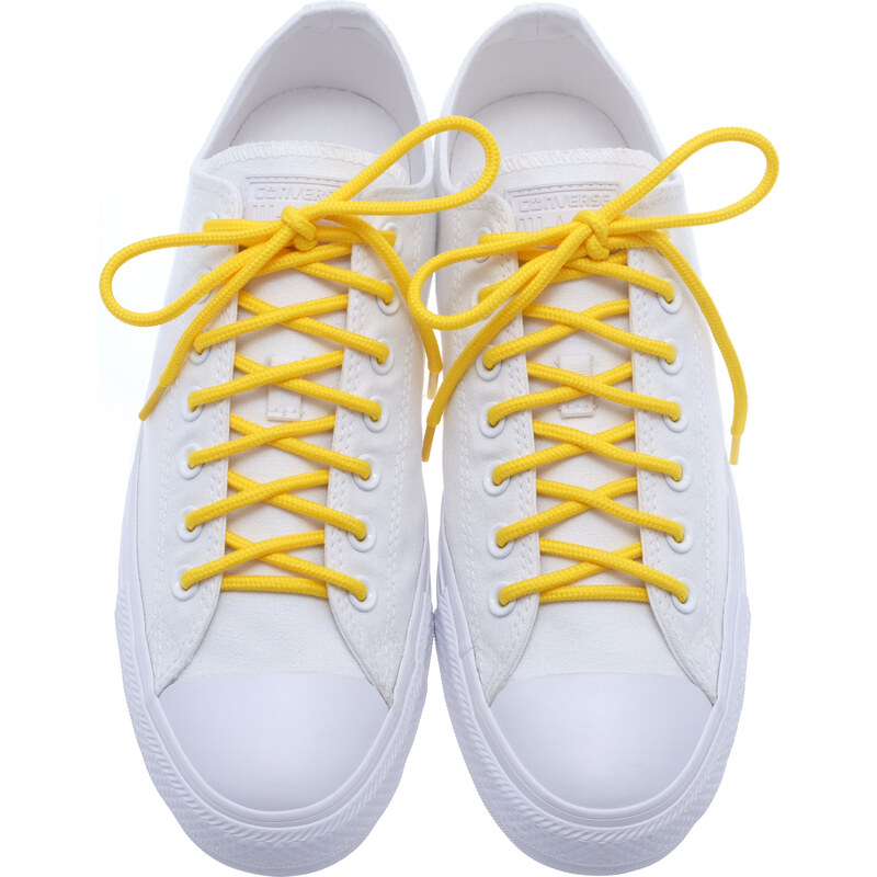 Guľaté šnúrky do topánok, žltá
