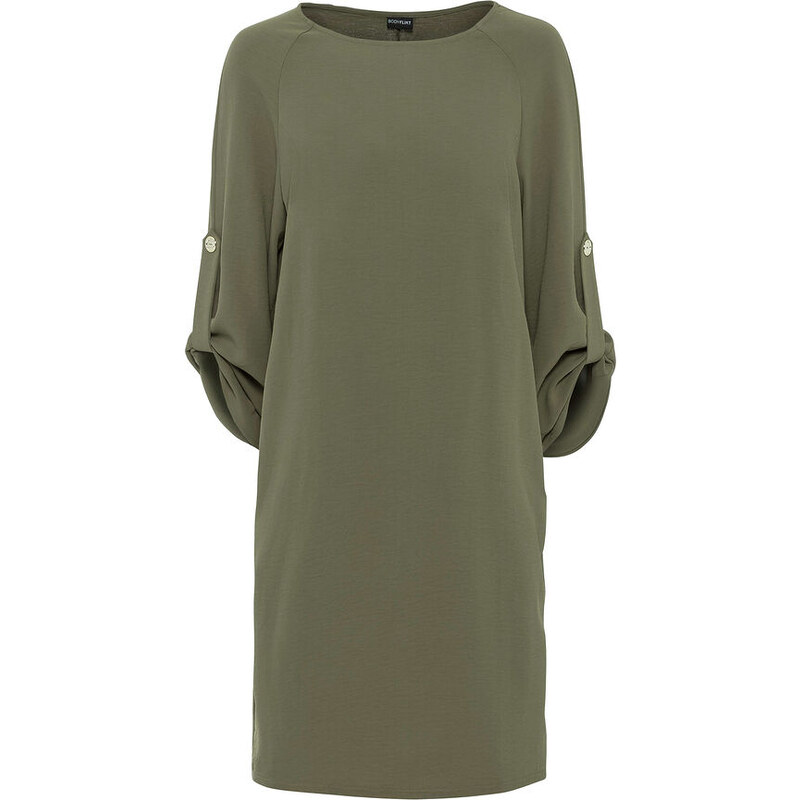 bonprix Oversize-šaty s vreckami, farba zelená, rozm. 34