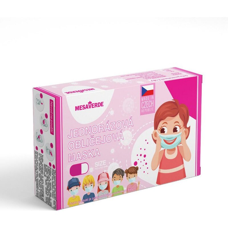 TEX-TECH Jednorazové detské zdravotnícke rúško českej výroby 10ks - 19085351