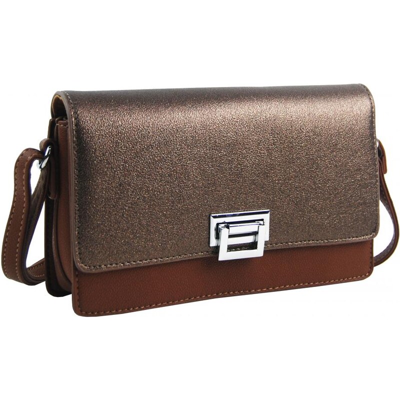BELLA BELLY Hnedá pozdĺžna crossbody dámska kabelka s tromi oddielmi 19084478