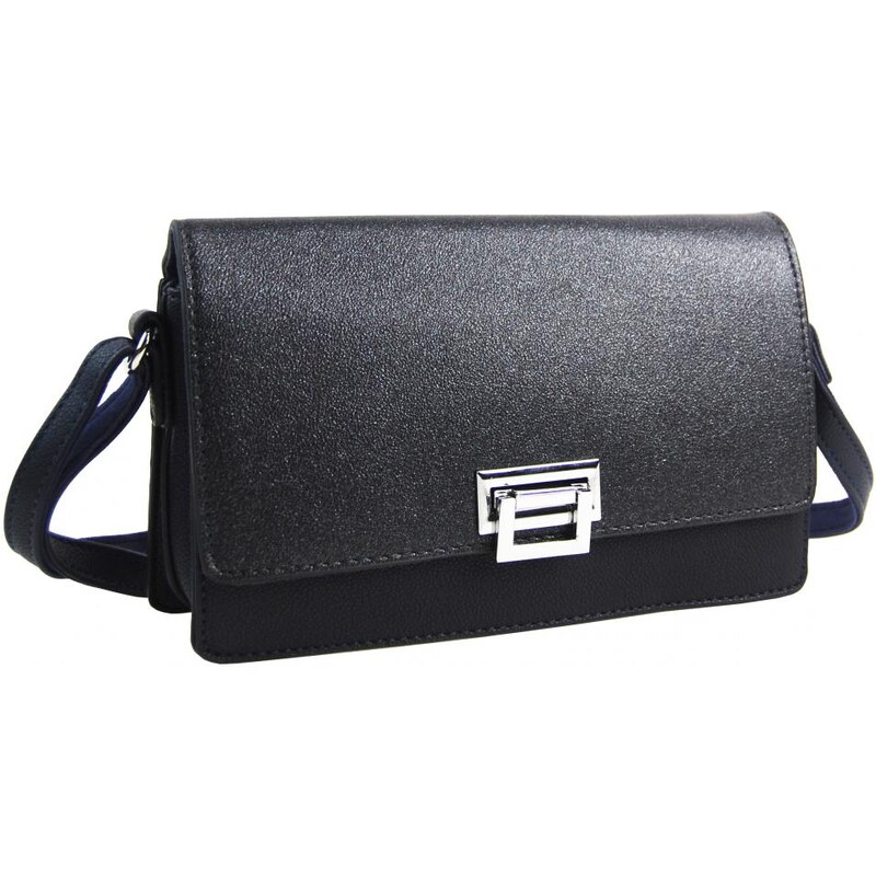 BELLA BELLY Tmavo modrá pozdĺžna crossbody dámska kabelka s tromi 19084477