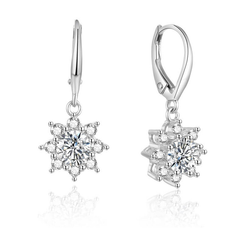 Beneto Strieborné trblietavé náušnice AGUC1842 66590680