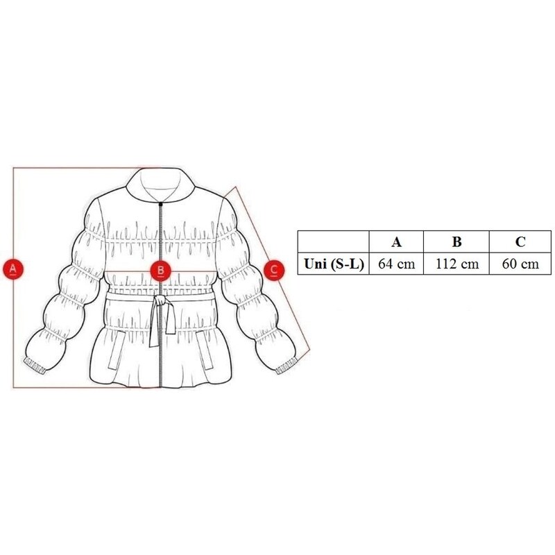 Glamorous by Glam Dámsky krátky kabát yetti - svetlomodrý