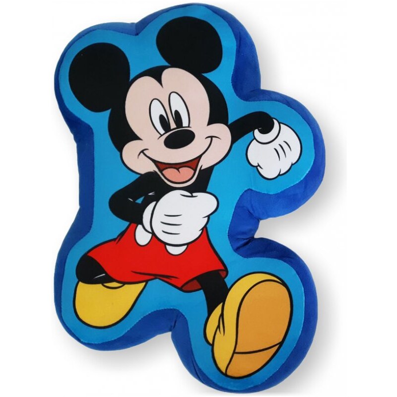 Setino Tvarovaný 3D vankúš Mickey Mouse - Disney - 37 x 24 cm